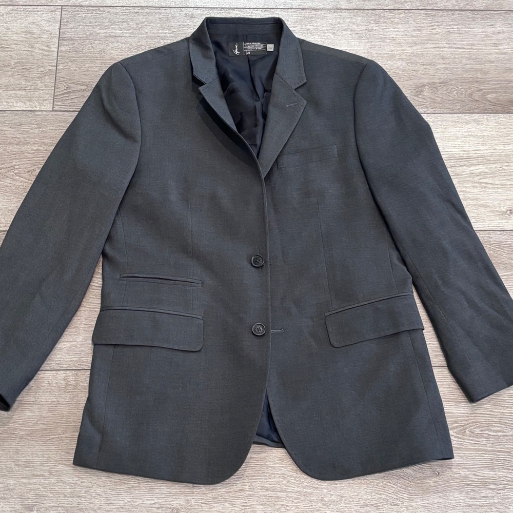 Howe Blazer Mens 40 Gray Two Button Double Vent‎ Sport Coat Jacket